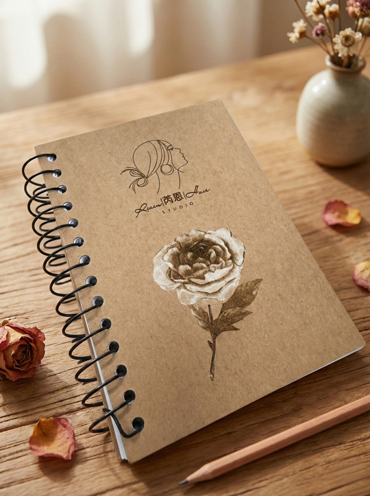 珍珠娛樂客製化商品：芮恩雷雕筆記本