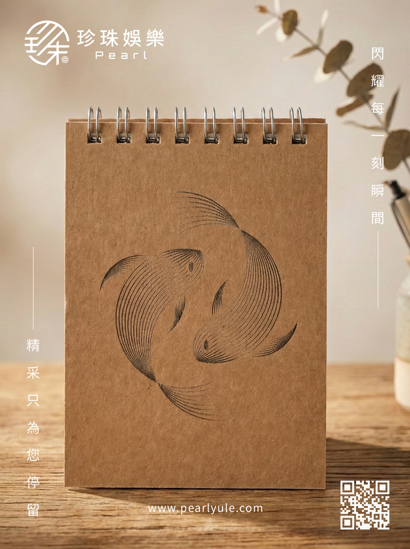VIP 專屬客製化牛皮筆記本設計｜企業禮贈品與品牌識別應用｜PearlYule 珍珠娛樂